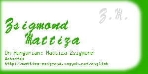 zsigmond mattiza business card